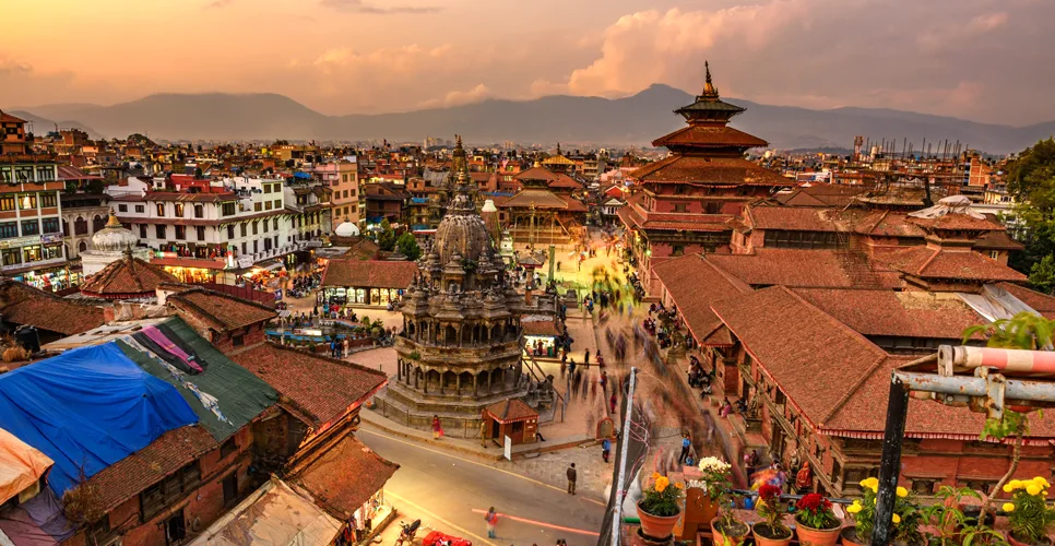 Sunset over Patan Durbar Square 